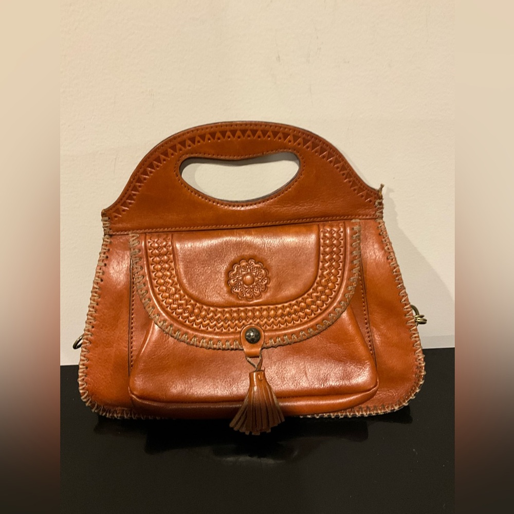 Patrick Nash Elegant Tan Leather Handbag